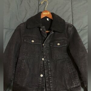 BRAND NEW NWOT MANGO MENS BLACK SHERPA DENIM JACKET MENS SMALL XS 50% OFF